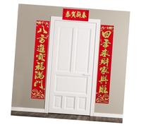 WEYIMVTO Decorazioni di Capodanno, Decorazione del Capodanno Cinese, 2 Set Distici in Polvere d'oro floccati Distici del Festival di Primavera Cinese Cartello for Porta del Capodanno Cinese