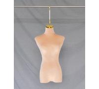 WEYIMVTO Manichino Umano, Elegante manichino in Velluto con Ganci, Modello da vetrina for Abiti Eleganti(Khaki,Gold Long Hook)
