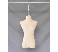 WEYIMVTO Manichino Umano, Elegante manichino in Velluto con Ganci, Modello da vetrina for Abiti Eleganti(Beige,Silver Long Hook)