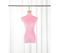 WEYIMVTO Manichino Umano, Manichino da Appendere a Mezzo Busto, manichino da Sposa con Ganci in Metallo, Elegante manichino da Donna con Rivestimento in Velluto(Pink,Long Hook 25cm(10in))