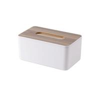 WEYIMVTO Portarotolo di Carta, Scatola portaoggetti Multifunzionale in Legno for scrivania, Soggiorno, Carta da Disegno, Creativa, for la casa(White)