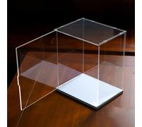 WEYIMVTO scatola di esposizione acrilico, Scatola portaoggetti antipolvere da banco, scatole cubiche impilabili in acrilico for cristalli/fossili/corallo(W30cm(12") xD15cm(6") xH10cm(4"))