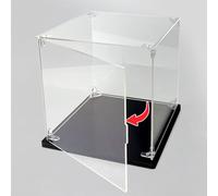 WEYIMVTO scatola di esposizione acrilico, Scatola portaoggetti in acrilico trasparente antipolvere automontante, organizer da banco for action figure/cimeli(40cm(16") x40cm(16") x30cm(12"))