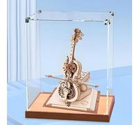 WEYIMVTO scatola di esposizione acrilico, Scatola portaoggetti trasparente antipolvere da banco, vetrina protettiva rimovibile for modelli/figure/oggetti da collezione(20cm(8") x20cm(8") x10cm(4"))