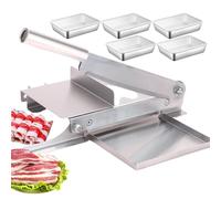 WEYIMVTO Taglierina Manuale per Carne. Affettatrice for Alimenti con Spessore Regolabile, affettatrice for Carne e Ossa for Pesce, Pollo, Manzo, Carne e Verdure