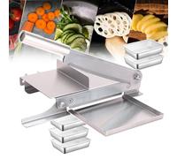 WEYIMVTO Taglierina Manuale per Carne. Affettatrice for Carne con Taglia Ossa, tritacarne Manuale for Costine con 5 vassoi,