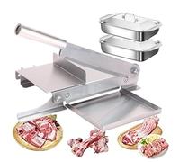 WEYIMVTO Taglierina Manuale per Carne. Sega for Ossa con Lama in Acciaio Inox e Base Antiscivolo, affettatrice for Erbe Cinesi, Frutta e Verdura