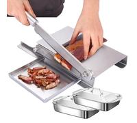 WEYIMVTO Taglierina Manuale per Carne. Sega for Ossa di Carne Commerciale con Lama da 35 cm/13,8 Pollici, affettatrice for Pesce, Pollo e Verdure