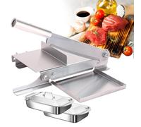 WEYIMVTO Taglierina Manuale per Carne. Tagliatrice Manuale for Ossa | Affettatrice for Carne Commerciale | Tritacarne for Costine in Acciaio Inox con Pulsante di Regolazione