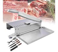 WEYIMVTO Taglierina Manuale per Carne. Tritacarne in Acciaio Inox for Costine con Lama da 375 mm/14,7 Pollici for tritare e Tagliare, affettatrice for Alimenti con Sega for Ossa for Uso Commerciale