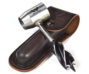 WEYLAND Strumento di sopravvivenza per bushcraft Scotch Eye Wood Hand coclea Drill Bit Peg and Hole Maker Multitool con Guaina Attrezzi per Bushcraft e Attrezzature per campeggio e zaino in spalla