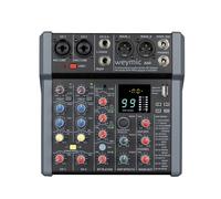 Weymic Mixer professionale serie A per registrazione DJ Stage Karaoke applicazione musicale w/99 effetti DSP USB Drive per ingresso registrazione computer, jack microfono XLR, alimentazione 48 V per