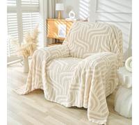 WEYOND Copridivano in Morbido Peluche, 180 x 230 cm, Marrone Chiaro