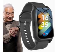 Weyot Bracciale SOS Anziani Salvavita, Localizzatore GPS Anti Smarrimento, Orologio Salvavita per Anziani con Chiamata SOS,Black