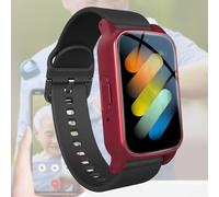 Weyot Bracciale SOS Anziani Salvavita, Orologio GPS per Seniori/Demenza, Bracciale Smartwatch, Allarme SOS, 4G Telefono di Emergenza, Fitness Tracker Impermeabile,Red