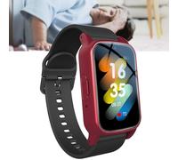 Weyot Bracciale SOS Anziani salvavita, Orologio Intelligente con rilevamento delle Cadute Braccialetto SOS per Anziani, Orologio smartwatch per Anziani,Red