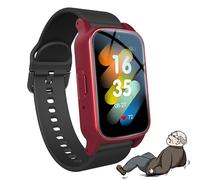 Weyot Bracciale SOS Anziani Salvavita, Pulsante SOS GPS Braccialetto Bracciale Assistenza agli Anziani, Tracker GPS Intelligente, Pulsante Emergenza per Anziani,Red