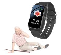 Weyot Dispositivi di Allarme Caduta per Anziani, Orologio GPS con Rilevamento Cadute, Chiamata di Emergenza SOS, Videochiamata HD E Risposta Chiamate, Bracciale Salvavita Anziani,25.8 * 2CM,Black