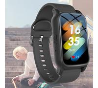 Weyot Orologio Intelligente per Anziani, Pulsante di Chiamata di Emergenza per Anziani, Bracciale SOS Anziani Salvavita, Allarme Caduta, Impermeabil IP67 Smart WatchBlack,One Size