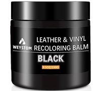 WEYSTOM Balsamo ricolorante nero per pelle - Kit riparazione mobili, tinture per rinnovare e riparare mobili invecchiati, sbiadite, screpolate