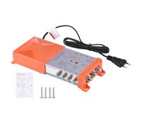 Weytoll Amplificatore di distribuzione a 8 vie per segnali televisivi e radio terrestri: sistema ATV/SAT indoor con throughput IRS, guadagno 20 dB, filtro 4G