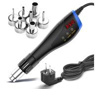 Weytoll Pistola ad Aria Calda 600W, Set di Strumenti di Saldatura Portatile Display Digitale LCD con 7 ugelli per la Saldatura SMD SMT Strumento di Riparazione Saldatura