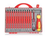 Weytoll Set di cacciaviti isolati, 12 pezzi, double face, con perno di prova, 500 V