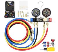 Weytoll Set di calibri per aria condizionata, adattatori di accoppiamento rapido in ottone per refrigeratore R22/R134a/R410a
