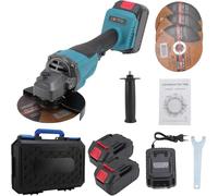 Weytoll Smerigliatrice Angolare 125 MM, 21V 9000 RPM Smerigliatrice a Batteria, 3 Velocità Regolabili con 2 Batterie e Motore Brushless, per Tagliare, Lucidare e Levigare