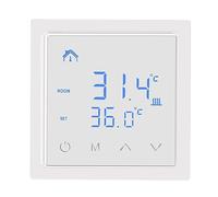 Weytoll Termostato intelligente 16A Regolatore di temperatura per riscaldamento a pavimento con touch screen LED Controllo del riscaldamento elettrico 85-265 V - Bianco