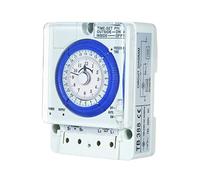 Weytoll Timer meccanico 24 ore con batteria Intervalli di 15 minuti Perni a pressione Mancanza di alimentazione 100 V-240 V 15 A Interruttore orario Guida DIN Ideale per luci LED CFL