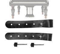 Wezalget Cinghie di Ricambio per Supporto per Pianoforte | 2 Pezzi in PU Regolabili - Fascetta di Blocco per Tastiera,per Studio, Concerto, Festa, Lezione, Esercitazione a Casa