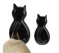 Wezalget Ganci per gatti | Ganci da parete a forma di gatto dei cartoni animati da 2 pezzi | da parete decorativi autoadesivi tinta unita per cucina, camera da, bagno, dormitorio, appartamento