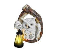 Wezalget Luci A Forma Di Gufo Per Esterni | Decorazione Con Figure In Resina | Luci LED Impermeabili Per L'Illuminazione Dei Sentieri | Per Giardino Cortile Prato Portico Sentiero Esterno Festa Della