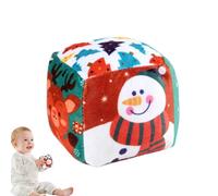 Wezalget Palla con sonaglio, giocattolo per bambini con sonaglio,Palla da afferrare a mano in tessuto per bambini - sensoriale con etichetta, sensoriale morbida, Palline con etichetta