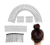Wezalget Pettine fissatore per capelli | Pettine laterale elastico per capelli a U, strumento per lo styling dei capelli frammentati, pettine invisibile per inserimento invisibile, clip per capelli