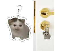 Wezalget Portachiavi Gatto | Acrilico Portachiavi Gatto - Ciondolo da Collezione Ornamento Moda Personaggio Animale per Ragazzi Adulti Coppie Amiche Borsa Zaino Scuola