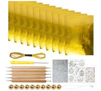 Wezalget Set di Lamine per Goffratura Pasquale, Strumenti per Goffratura Decorativa in Lamina d'oro/Argento, per Incisione E Pittura, per Progetti Artistici per Bambini E Adulti