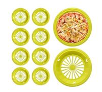 Wezalget Set portapiatti di carta,Portapiatti di carta da picnic | Supporti per piatti da pranzo rotondi da 10 pezzi | Vassoi per servizi di ristorazione, riutilizzabili, forniture da picnic con