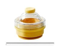 Wezalget Stampo Ghiaccio,Pieghevole Riutilizzabile Antigoccia con Coperchio Cannuccia 325 ml - Creatrice di di Ghiaccio - Per Latte Birra Bibite Cocktail Analcolici Casa