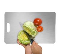 Wezalget Tagliere in acciaio inox | Tagliere double-face da piano di lavoro tagliere da cucina tagliere da cucina | per pesce, carne, verdura, cibi crudi e cotti