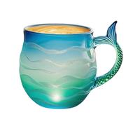 Wezalget Tazze Da Caffè In | Manico Coda Onda Marina | Bicchieri Da Caffè In,Per Tè Caldo Freddo Acqua Succo Casa Ufficio Ristorante Bar Compleanno Natale