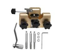 WeZcHEN Adatto for Un'Affilatura Facile e Portatile della Motosega, affilatrice for motoseghe in Lega di Alluminio con smerigliatrice, utensile for affilare Il Trapano della Motosega(Gold)