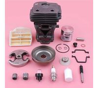 WeZcHEN Parti 44mm Cylinder Piston Kit Fit for Hus 445 450 .325 7 Tooth Clutch Drum Fu F Oil Pump Chainsaw Replace Spare Part