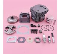 WeZcHEN Parti 45mm Cylinder Head Pan Base Kit Fit for Hus 350 351 353 346XP 537253002 503 88 59 01 503980002 w Piston Clutch Drum Sprocket