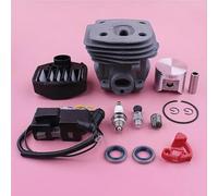 WeZcHEN Parti 47mm Cylinder Piston Ignition Coil Kit Fit for Hus 359 357 357XP Chainsaw 537157302, 537162204 w Oil Seal Switch Shaft