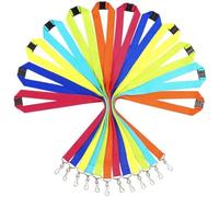 WEZEBEL Cordino staccabile per chiavi, resistente, per scuola, ufficio, crociera (6 colori assortiti, 12 pezzi)