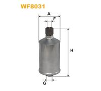 WF8031 FILTRO CARBURANTE PER Saab 99 2.0 GL 74 KW 100 CV