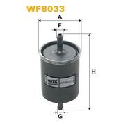 WF8033 FILTRO CARBURANTE PER Opel Corsa A 2 VOL. CODA S. S83 1.4 S 53 KW 72 CV