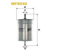 WF8040 FILTRO CARBURANTE PER Alfa Romeo 164 164 2.0 T.SPARK 105 KW 143 CV